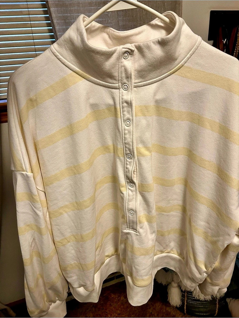 All in Motion Women's Active Comfort French Terry Henley Sweatshirt Henley